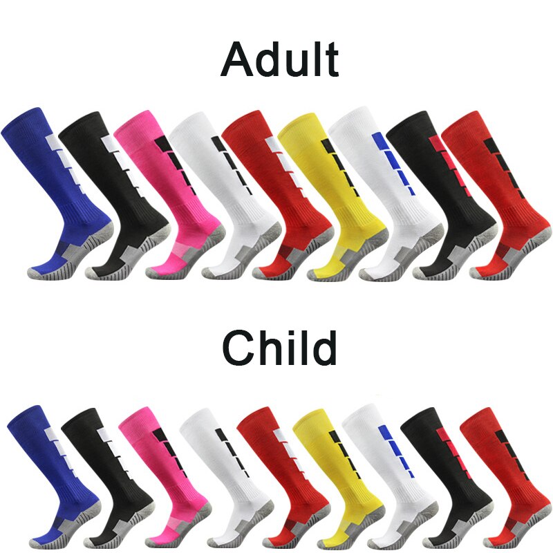 Parent-child Football Sports Socks Men Women Long Tube Thick Knee-high Non-slip Towel Bottom Compression Socks