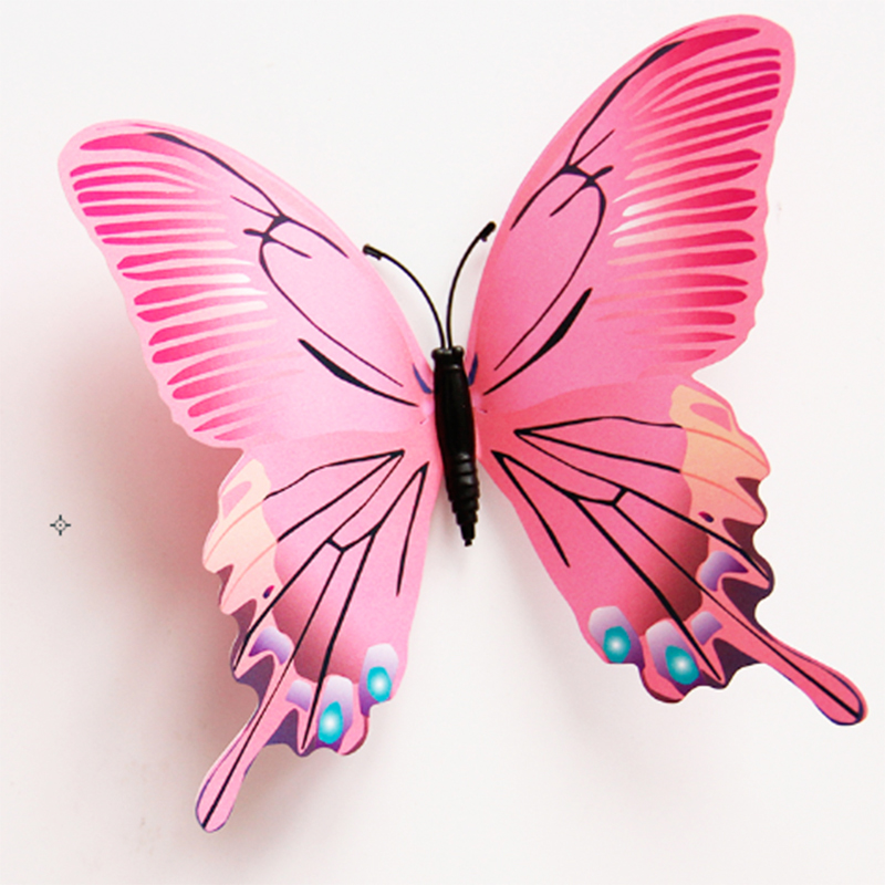 12 stk 3d pink sommerfugl køleskab magnet jakkesæt til børn hjem køkken dekoration ornamenter ideer magneter køleskabe diy