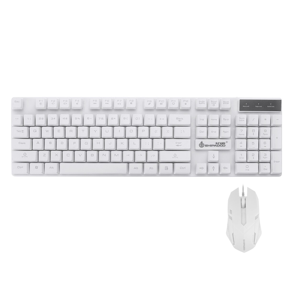 USB Wired 104Key RGB Backlit Wired Mechanical Gaming Keyboard and 1600DPI Gaming Mouse Set for PC Laptop MacTV Office Supplies: White