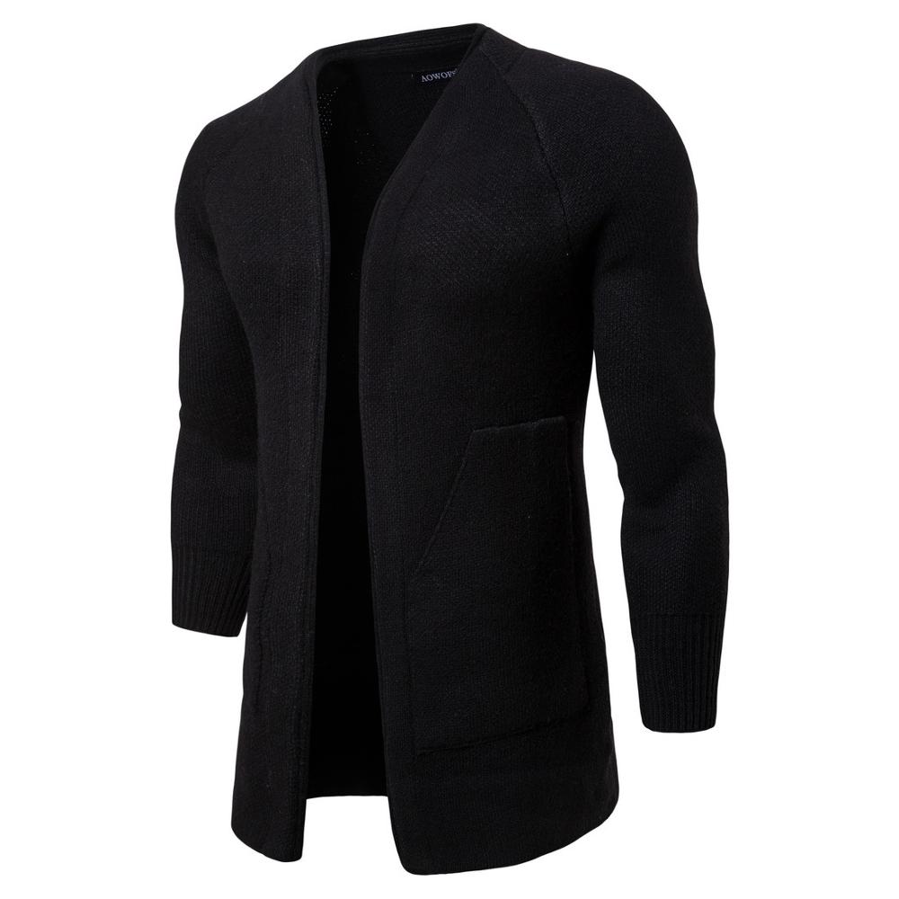 Mand sweatere efterår vinter casual slim fit bomuld strikket herre sweater tøj