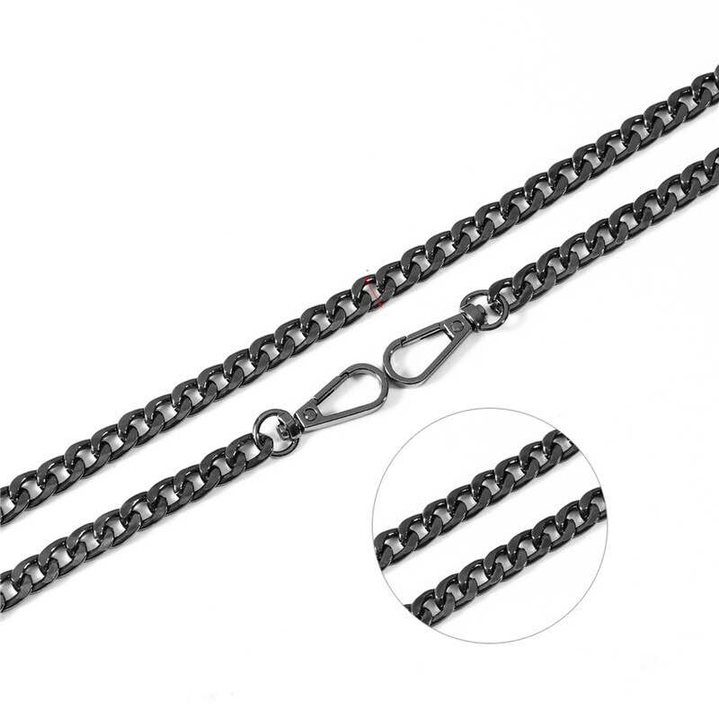 Metal Chain Strap for Bags DIY Handles Crossbody Accessories Detachable Replacement Purse Chain Strap 9.5mm wide 40cm/120cm Long: 120cm gunmetal