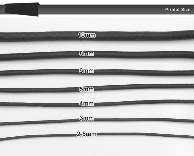 2 meter* sterk elastisch bungee touw zwart wit schokkoord rekkoord voor reparatie, elastisch voor buiten