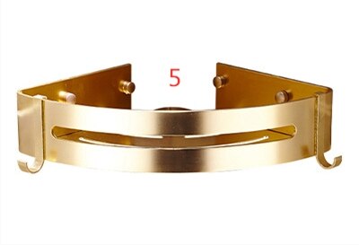 1pc Space Aluminum Bathroom Shelf Shower Shampoo Soap Cosmetic Shelves Black/Golden/Silver Bathroom Accessories Rack Holder: 5