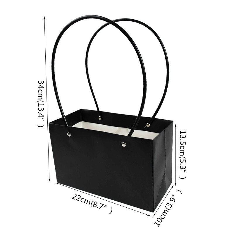 Tragbare Blume Box Wasserdichte Papier Handtasche Verpackung Tasche Hochzeit Rose Party Box Verpackung Für Süßigkeiten Kuchen Geburtstag: B12
