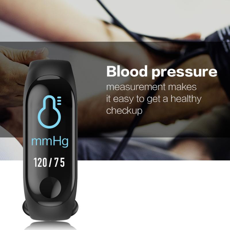 M3 Plus Smart Bluetooth Sports Bracelet Heart Rate Blood Pressure Monitor Fitness Tracker Smart Band For Android/IOS Smart Phone