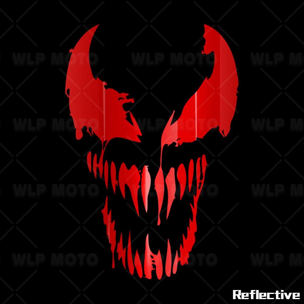 Autocollant de moto fantôme Venom, décalcomanies de décoration pour réservoir de carburant, pare-brise, carrosserie de voiture, fenêtre triangulaire, autocollants imperméables, accessoire: S-Mall / vert militaire
