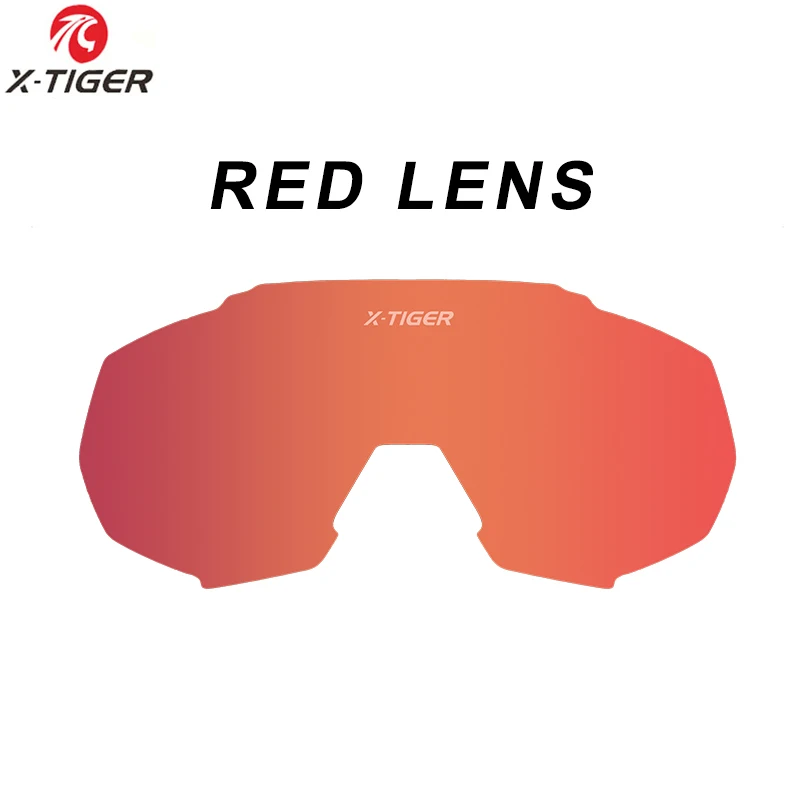 X-TIGER JPC Fietsbril Accessoires Vervangingslens Bijziendheid Frame Meekleurende lens Fietszonnebril Voeten Gepolariseerde lens: Rood