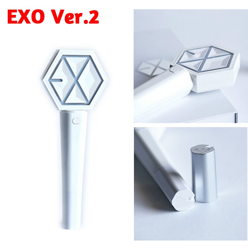 Korea LED Lightstick Light Stick Concert Glow Lamp Fluorescent Luminous Support Flashlight Glow Lamp Concert Fan Collection: EXO Ver.2