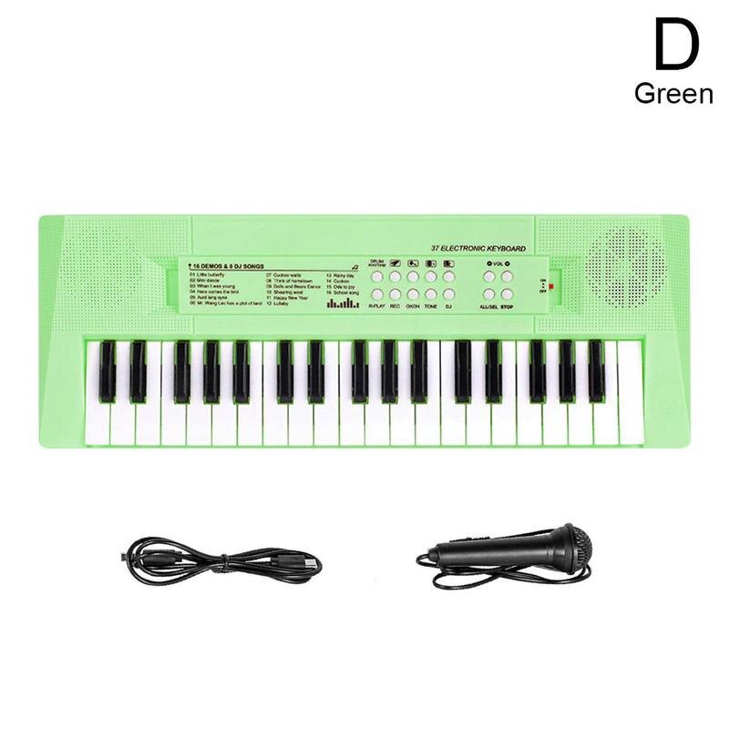 37 farbe freundlicher Elektronische Orgel Klavier Digitale Musik Bord Mit Mikrofon freundlicher Musical Schaum Für freundlicher: Grün