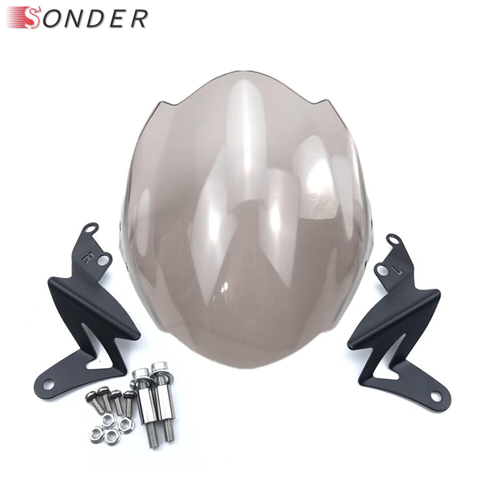 For Ducati Smoke Motor Windshield Windscreen With adjustable bracket Wind Screen Monster 695 696 795 796 1200 848 1098 1100s