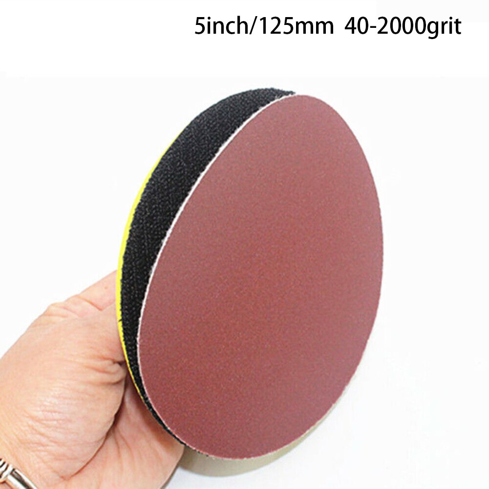 10pcs 5inch/125mm 40-2000Grit Round Shape Disk Sand Sheets Sandpaper Polishing