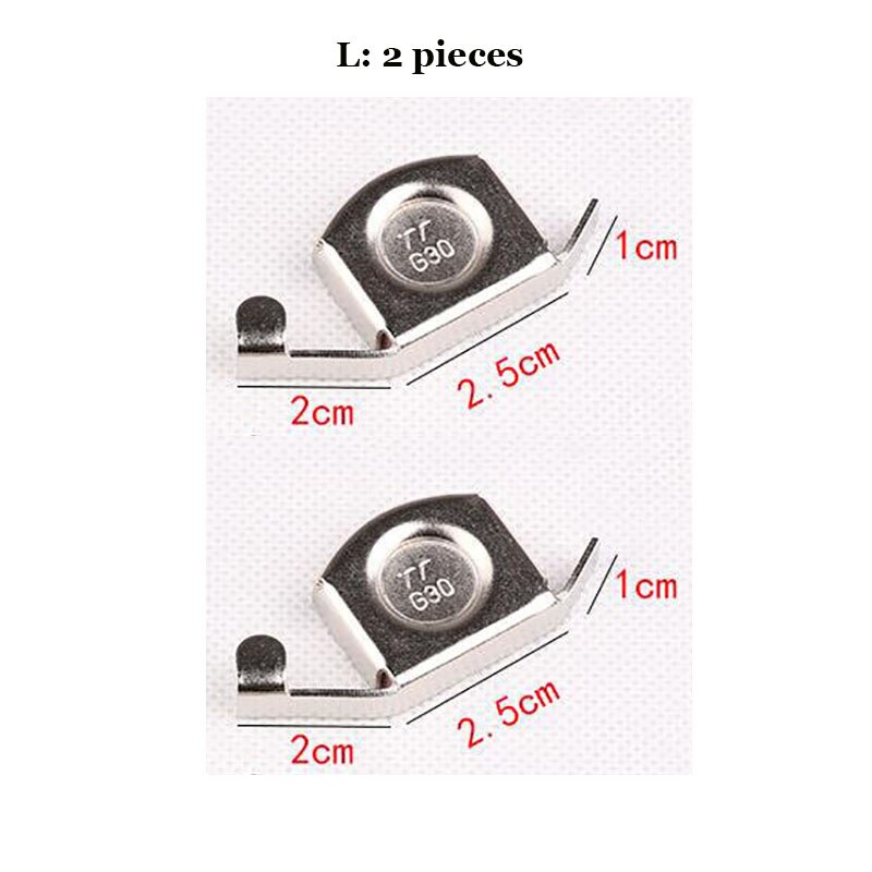 Guía de costura magnética de 2 piezas, máquina de coser artesanal hecha a mano, pie de presión, máquina de coser doméstica e Industrial, guía de pie para coser: L ( 2PCS )