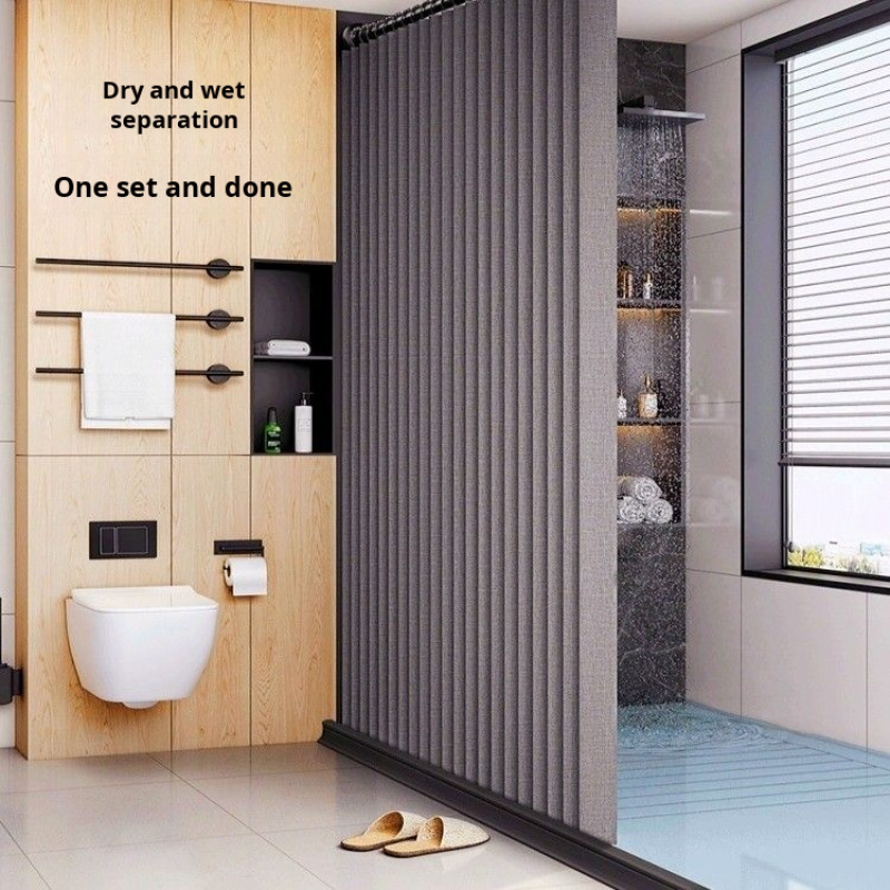 Schlecht Dusche Trennwand Falten unsichtbare wasserdichte Trennwand trockene und nasse Trenn dusche ohne Bohr Installation