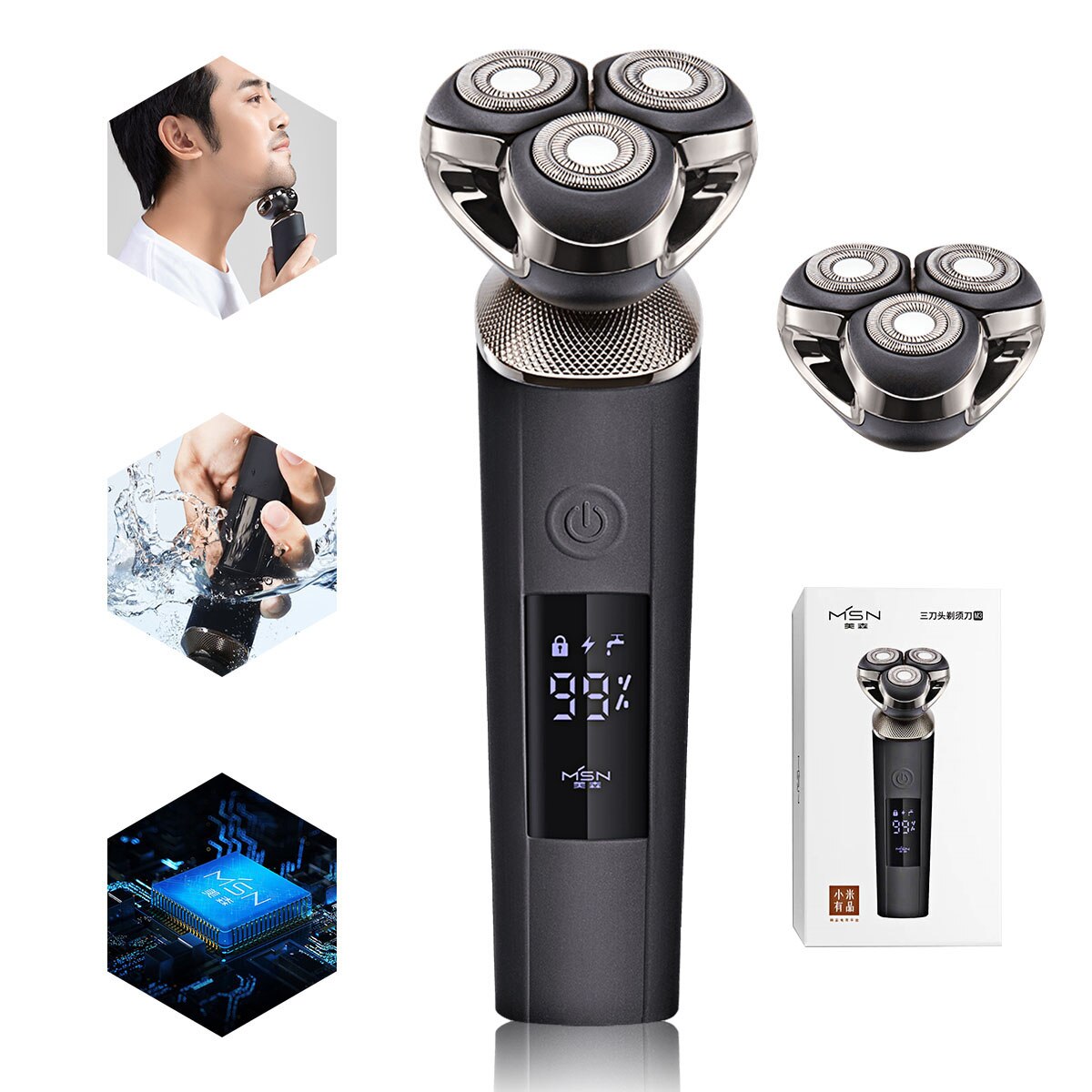 Electric shaver for men Machine shaving men's electric shaver Shaver Men beard trimmer shaving machine Men electric razor: M3 1 blade