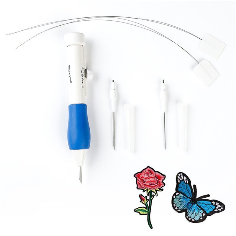Embroidery Stitching Punch Needle with Embroidered Patterns Punch Needle Set Embroidery for Threaders DIY Sewing