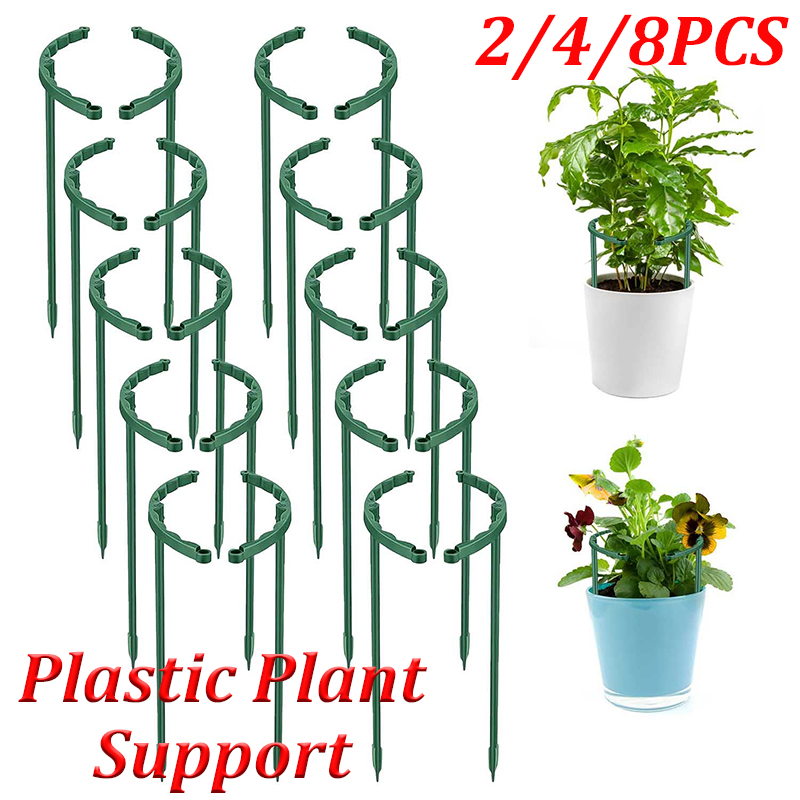2/4 STUKS Plastic Plant Ondersteuning Stapel Frame Kas Arrangement Halve Cirkel Vaste Staaf Indoor Bloem Plant Wijnstok Klimmen Beugel