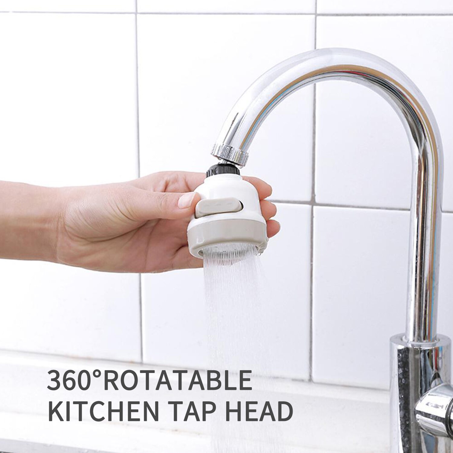 360 ° drejeligt køkken vandhane vandbesparende fleksibelt armaturhoved bruser diffusor drejelig dyse justerbar booster vandhane til køkken