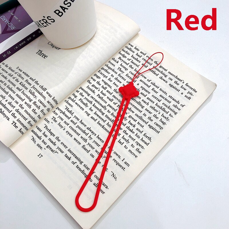 Chinese knot silicone rope liquid short Cell Phone Lanyard Holder Phone Wrist Straps U disk sling silicone mobile phone rope: Red