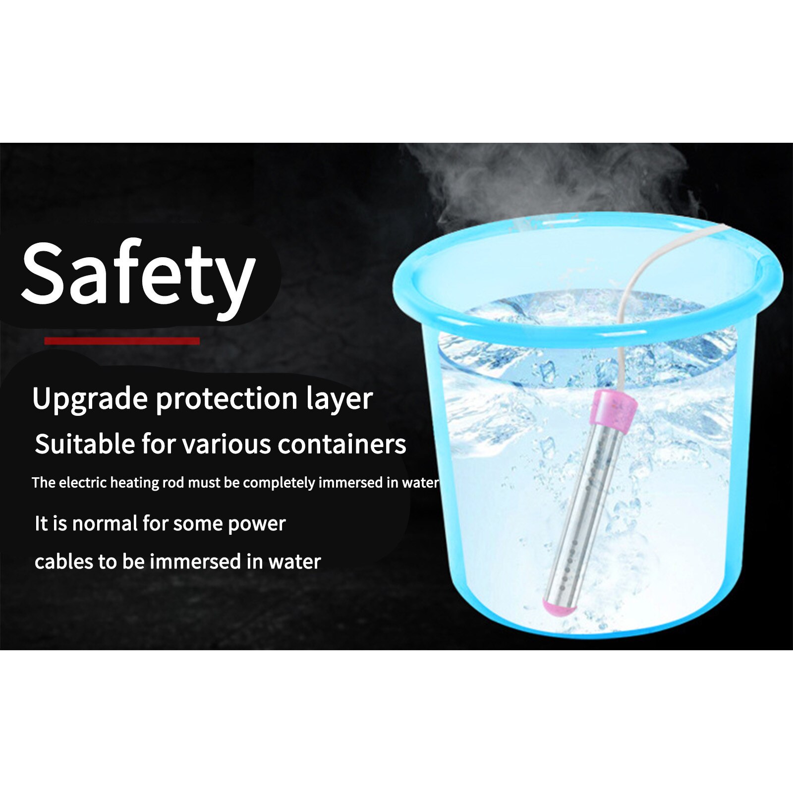 1500w 110v Floating Electric Water Heater Boiler Water Heating Portable Immersion Suspension Bathtub Swimming Pool Heater#h3