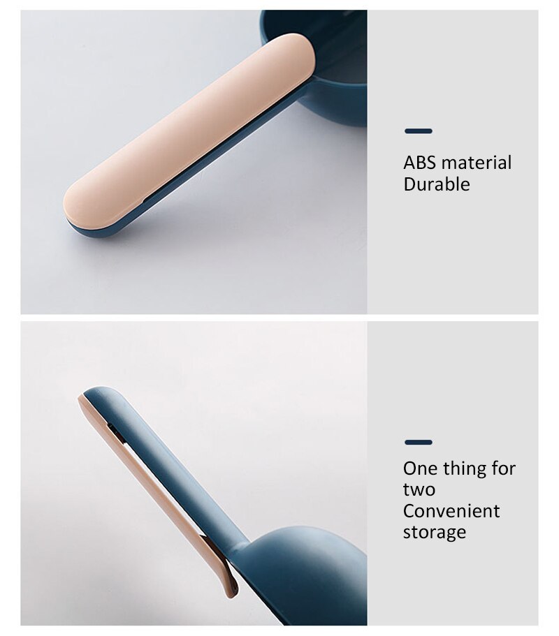 Multi-Function Scoop Rice Spoon Kitchen Rice Shovel Flour Spoon Coarse Grains with Clip Spoon 2 in1 Large Capacity Sealing Spoon