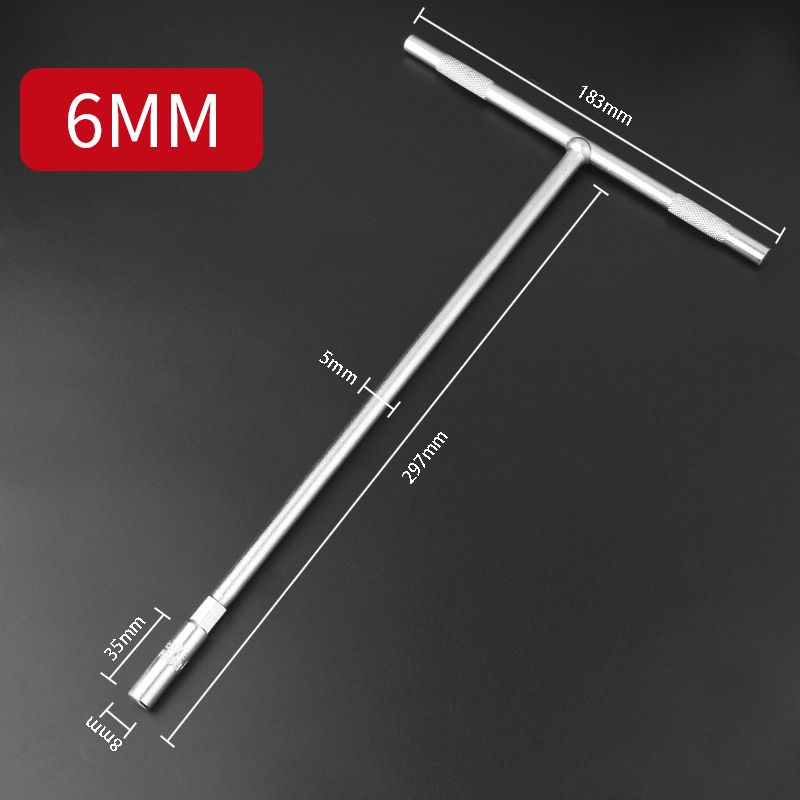 Llave de tubo estilo T de 6-19 Mm, juego de llaves de reparación de conductores mecánicos, herramientas de taller mecánico de coche, llave hexagonal, herramientas manuales: Rosa