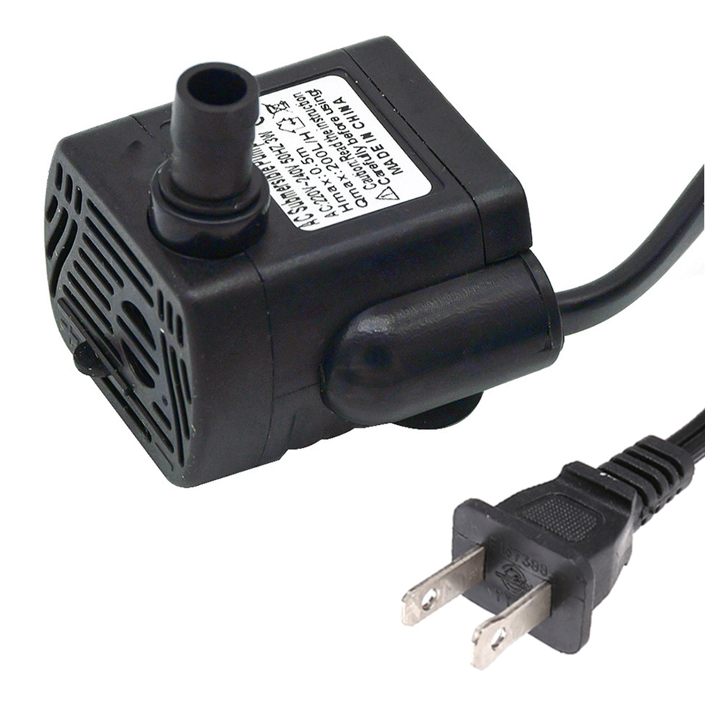 200L/H 3W Submersible Water Pump for Aquarium Tabletop Fountains Pond Water Gardens and Hydroponic Systems AC100V-120V/220V-240V