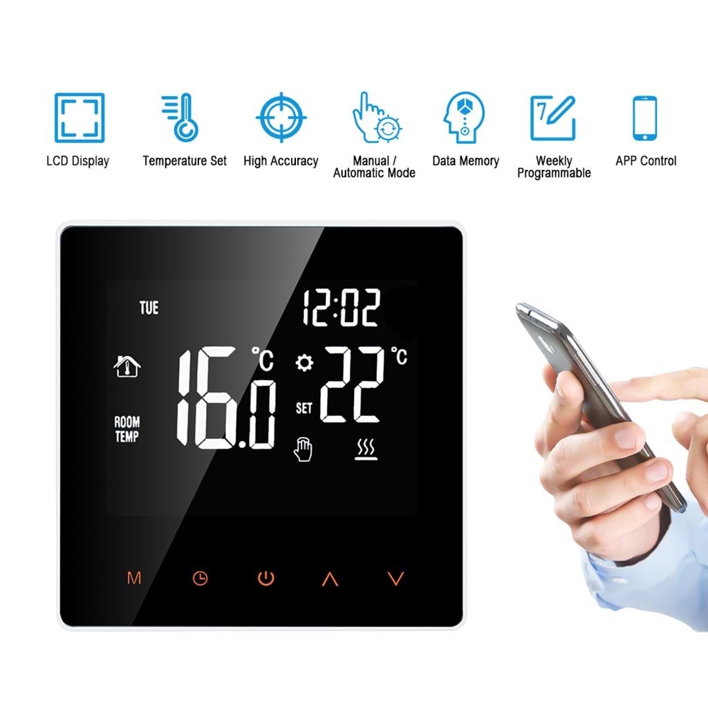 Smart Digital APP Programmable Heating Thermostat Temperature Screen Convenience practical durable Home