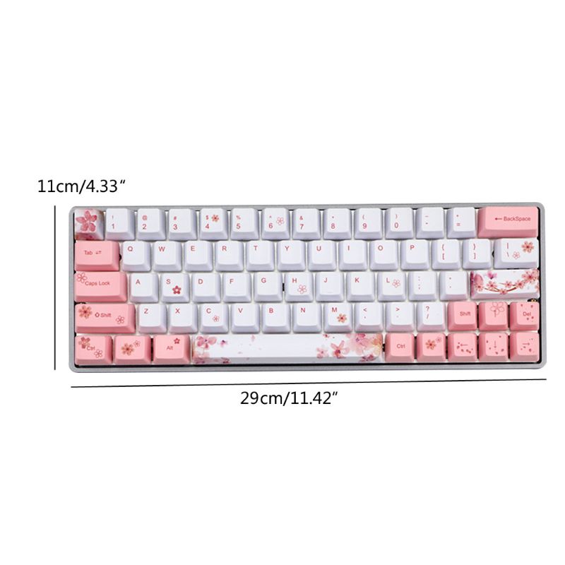 L21B OEM PBT Cherry Blossom Keycap Keyboard Keycaps Dye-Sublimation Korean Japanese