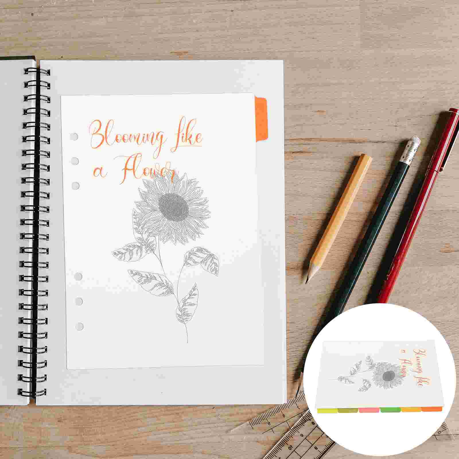 1 Set of Colorful Convenient Page Dividers Insertable Tab Binders Dividers for File: Default Title