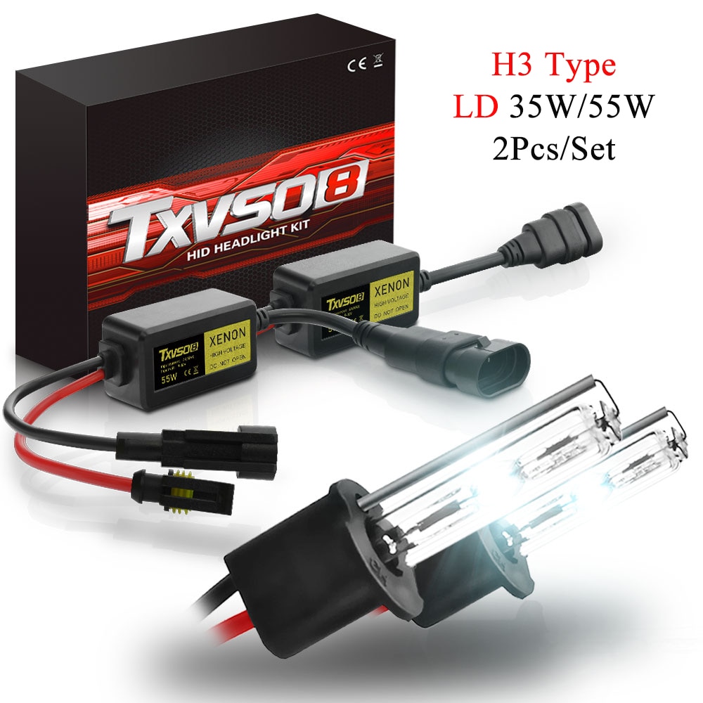 TXVSO H3 Type 110W Xenon Headlight Conversion Kits 3000K 2Pcs 12V 55W HID Bulbs With Slim Ballast 4300K 6000K 8000K 10000K Lamp
