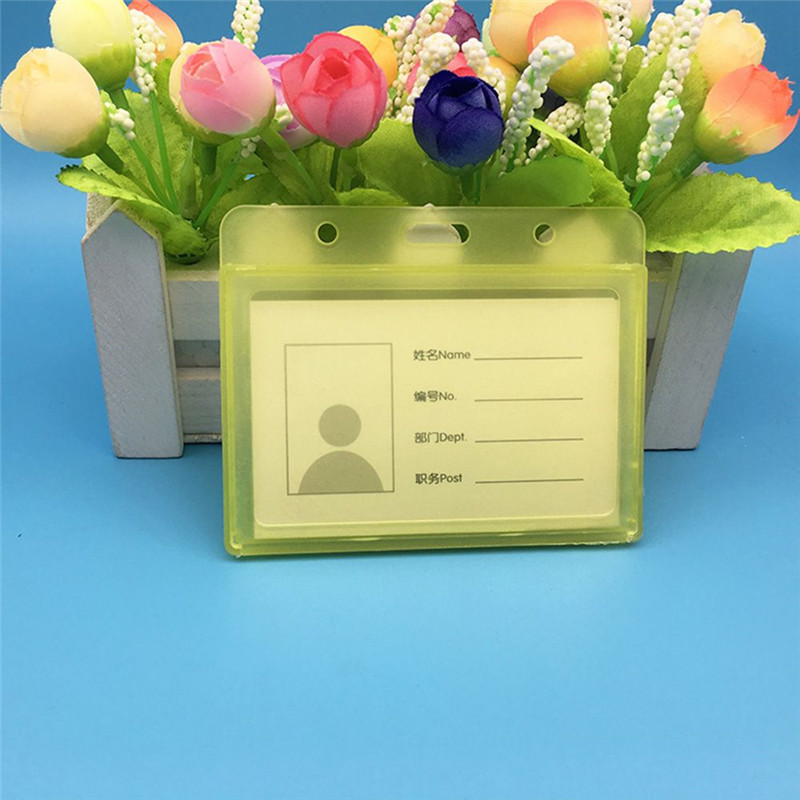 thumbnail image 2 of Hovico ID Card Holder Vertical Double Sided Clear ID Card Holder For School Cards Waterproof Grey 2 of 12