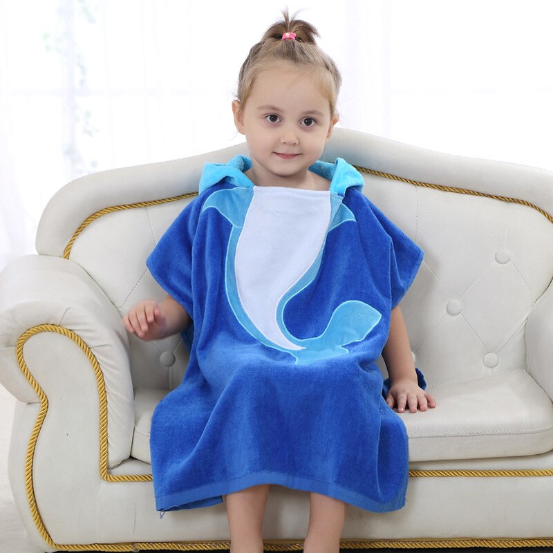 Kinderen Badjassen 0-6 Jaar Unisex Dolfijn Beachwear Baby Meisje Jongen Kleding Mantel Slaap Gewaden Hooded Roupa infantil Banho