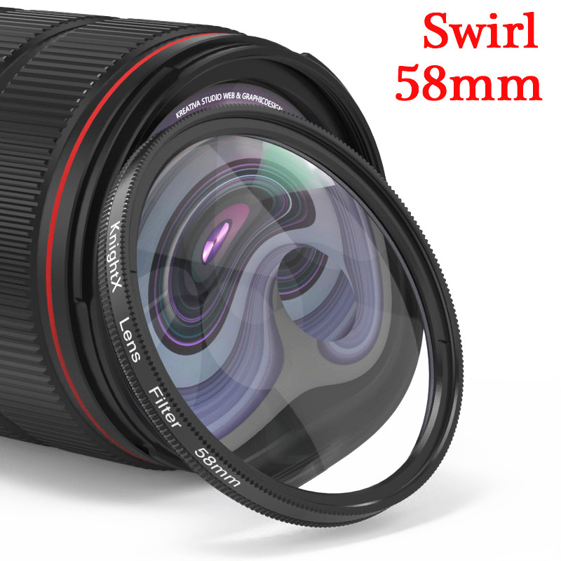 Filtro de prisma KnightX 49-77mm 52mm 58mm giratorio cambiable CPL medio FX dioptrías divididas efectos especiales accesorios de fotografía: Morado