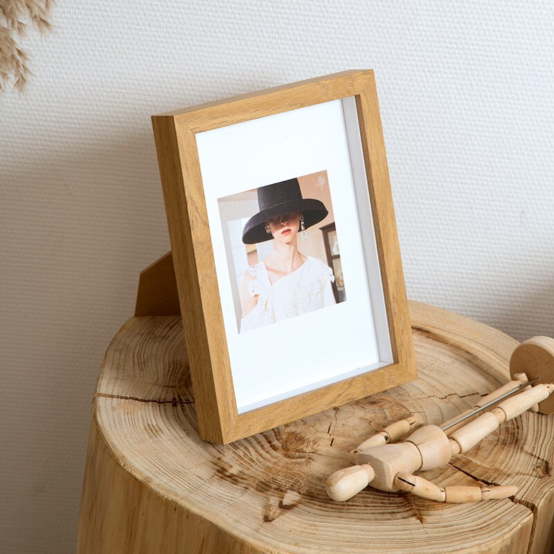 1PC Simple Photo Frame MDF Hanging Picture Frame For Wall Painting Modern Wood Grain Desktop Decor Wedding: Yuanmuse / 6 inch-10.2x15.2cm