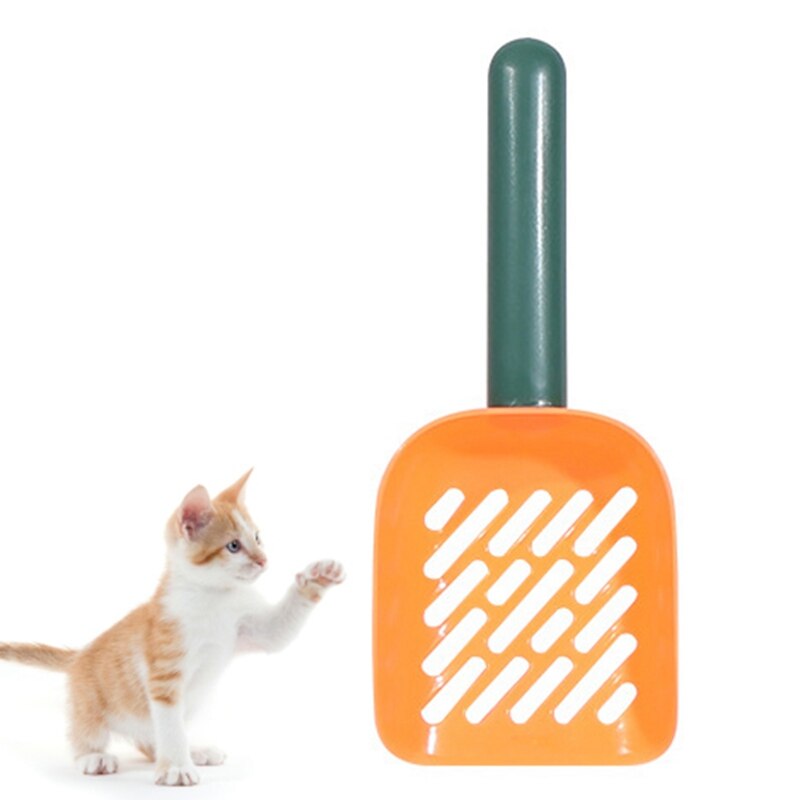 Plastic Pet Litter Scoop Easy to Clean Smooth Hollow Kitten Scooper Dog Cat Shovel Waste Dog Puppy Litter Legendog: Orange
