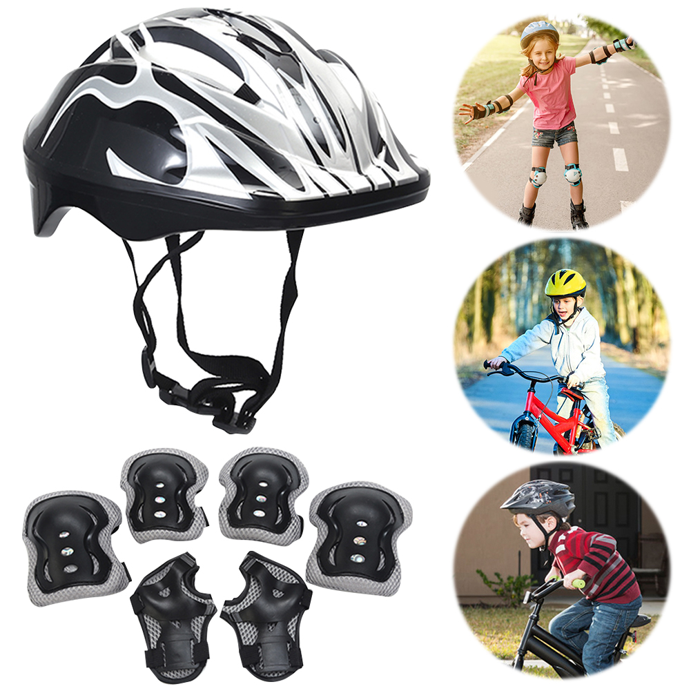 Kids Safety Helmet Knee Elbow Pad Set Toddler Helmet with Protective Gear Set for Bicycle Cycling Skateboard Scooter Skating