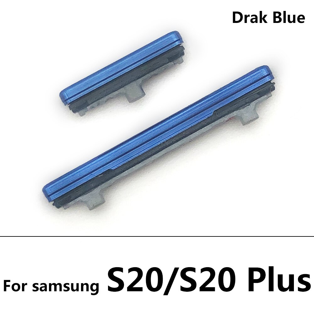 Power Knop + Volume Zijknop Voor Samsung Galaxy S20 / S20 Plus / S20 Ultra Rne Plastic Knop: S20 Dark Blue