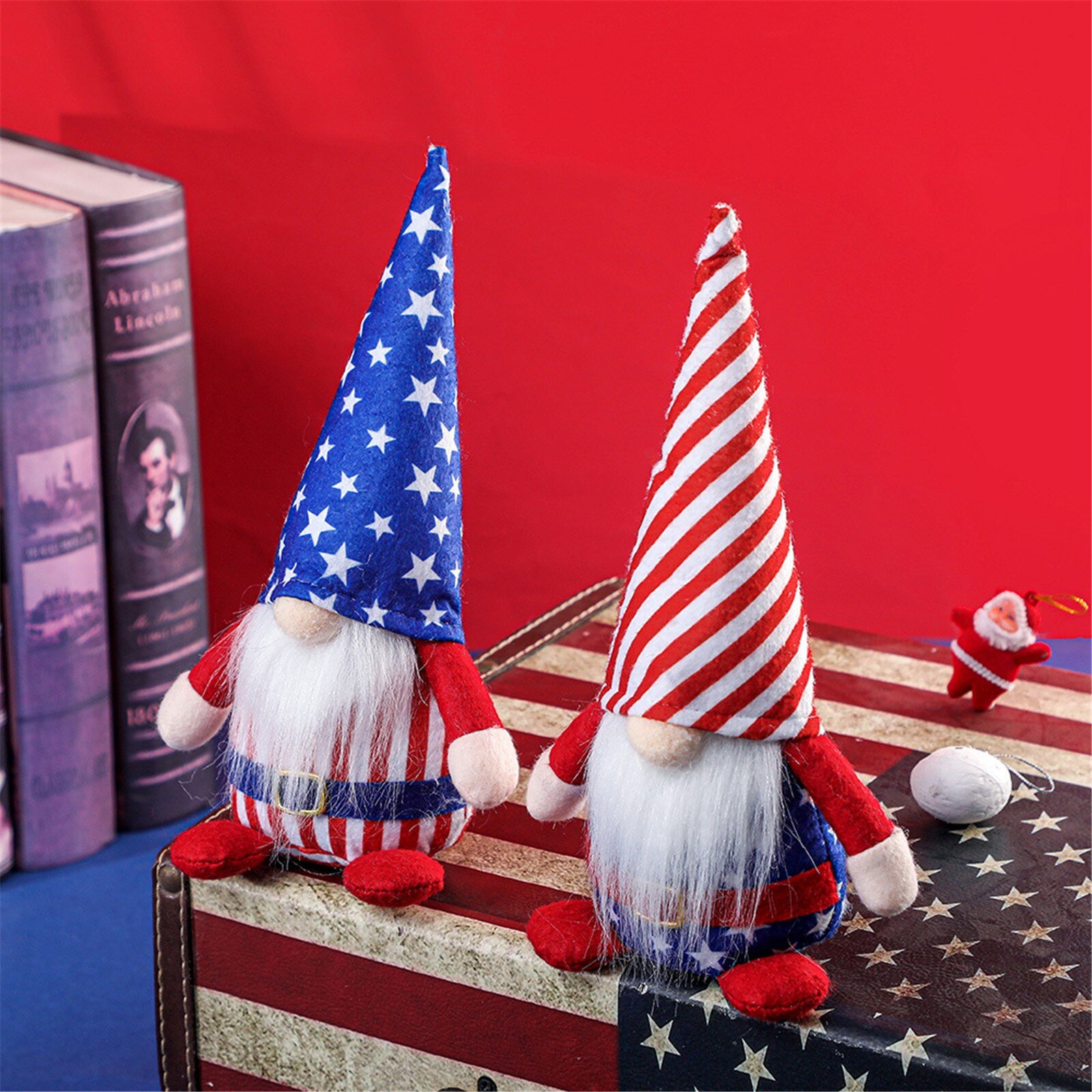 Amerikaanse Onafhankelijkheid Dag Wees Hoed Legged Pop Creatieve Oude Man Pop Ornament Boerderij Dorm Room Decor