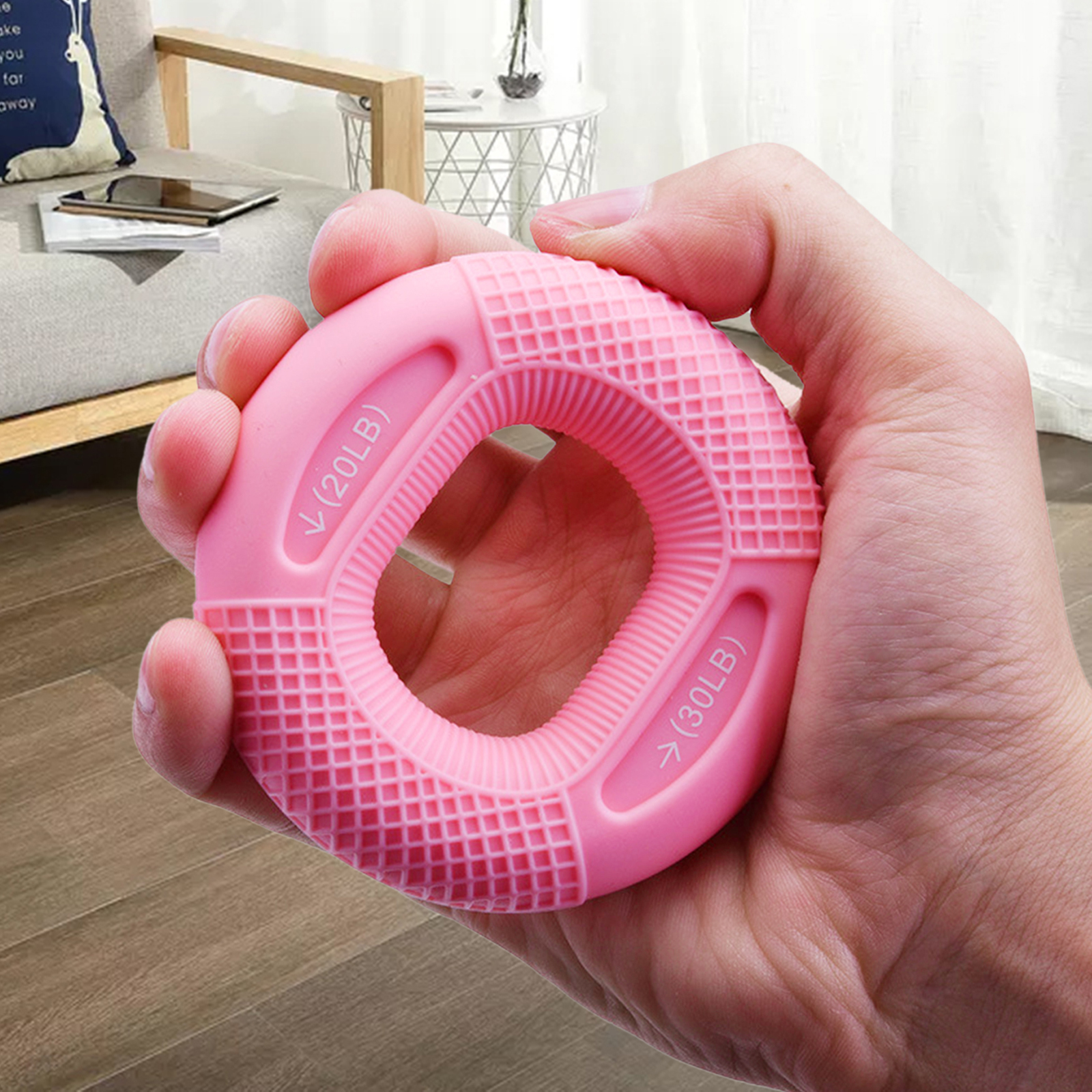 Hand Grip Strengthener Silicone Rings Resistance Hand Gripper Strength Trainer, Finger Strengthener,Wrist Forearm Exerciser