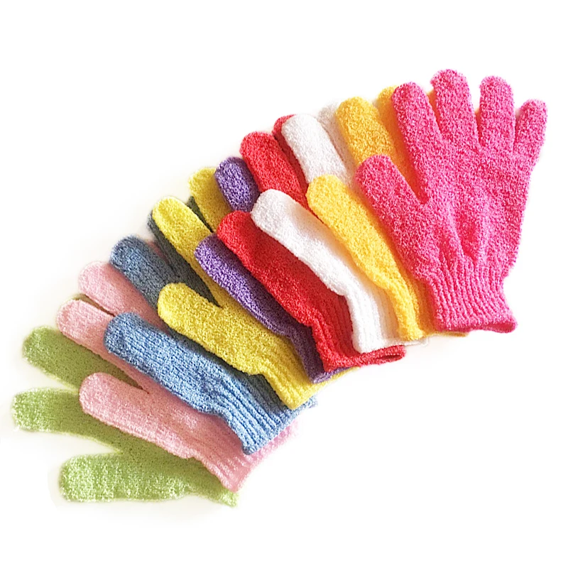 Guantes exfoliantes, esponja de baño para el cuerpo, eliminador de piel muerta, cepillo de ducha para baño, masajeador, exfoliante, baño mágico, 2 uds.