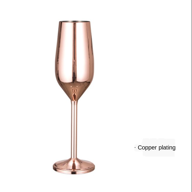 Copa de champán de acero inoxidable resistente a las caídas, copa de vino espumoso de estilo europeo, copa de vino de boda: A