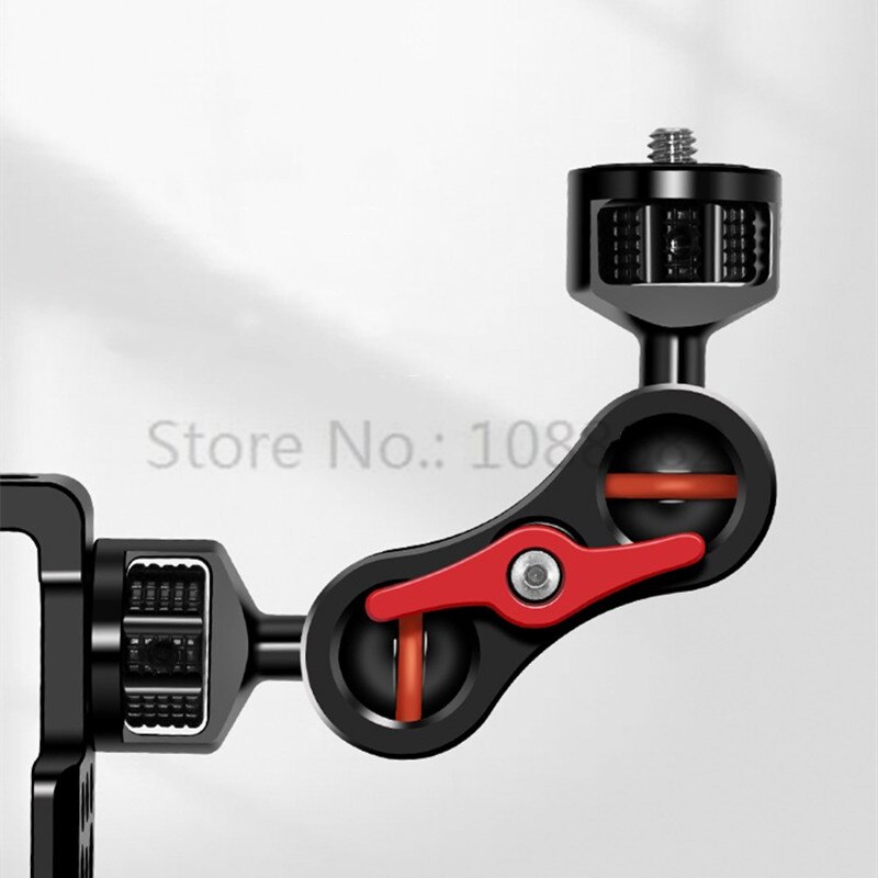 Jadkinsta 360 Grad Dual Ball Kopf Heißer Schuh Magie Arm montieren Adapter mit 1/4 "für Sony Kanon Nikon DSLR kameras Kugelkopf