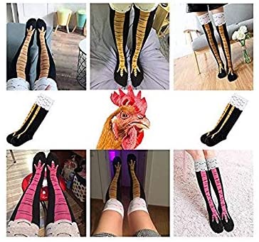 Kip Print Sokken 3D Vrouwen Mannen Sokken Katoen Winter Herfst Grappige Cartoon Overknee Sok Leuke Teen Voeten Sokken cosplay