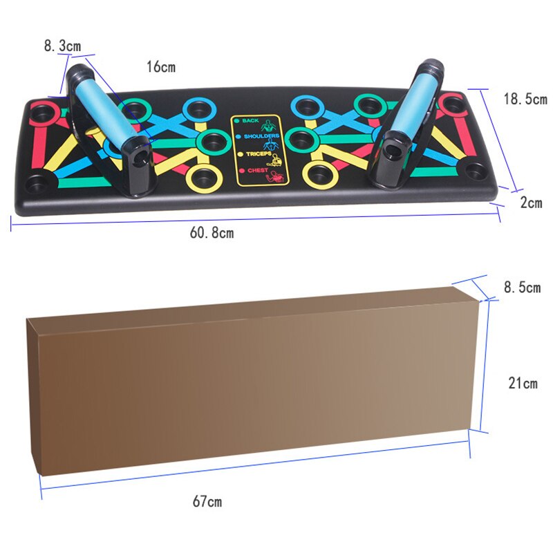 Push Up Board 17 in 1 Complete Push Up Training System Color-Coded Collapsible Push-up Bracket Board