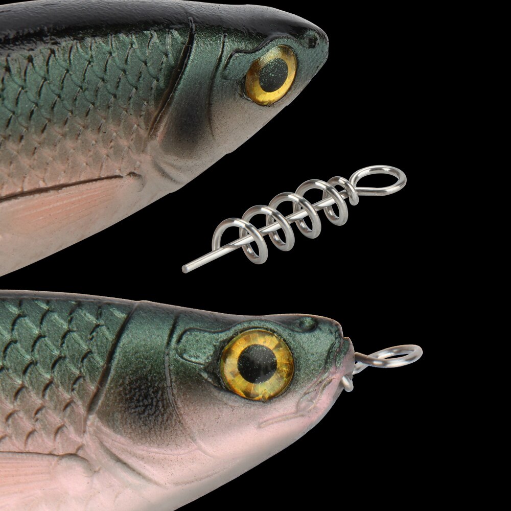 Palissander 50 stuks zachte aasveer centreerpennen vaste grendelnaaldveer draaikrukvergrendeling voor zacht vistuig kunstaas