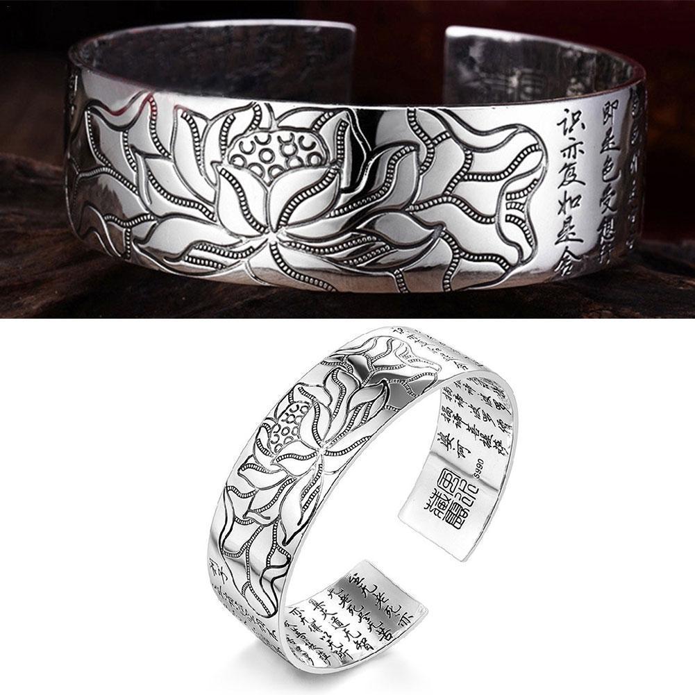 Vintage Flower Bracelet Religious Jewelry For Women Ladies Bangles Charm Jewelry Adjustable