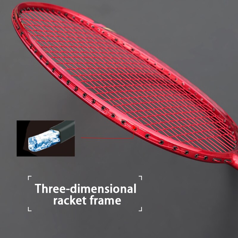 Ultralight 5U Carbon Fiber Badminton Racket Met String Tassen Raquette Geregen Padel Racket Z Speed Force Professionele Rackets