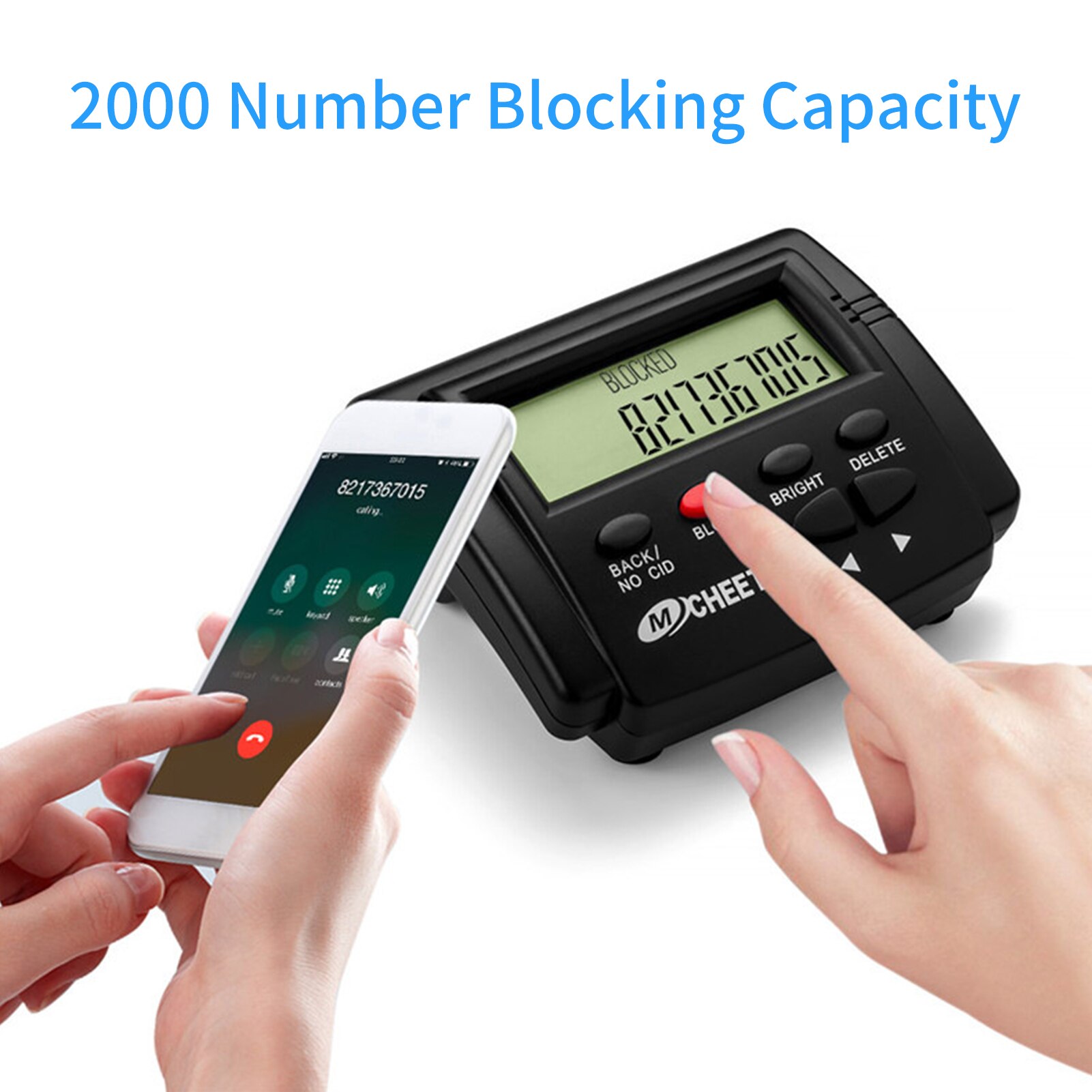 Call Blocker for Landline Phones Telephone 2000 Caller ID Box Blocking One Touch Number Block Device Block Unwanted Robocalls