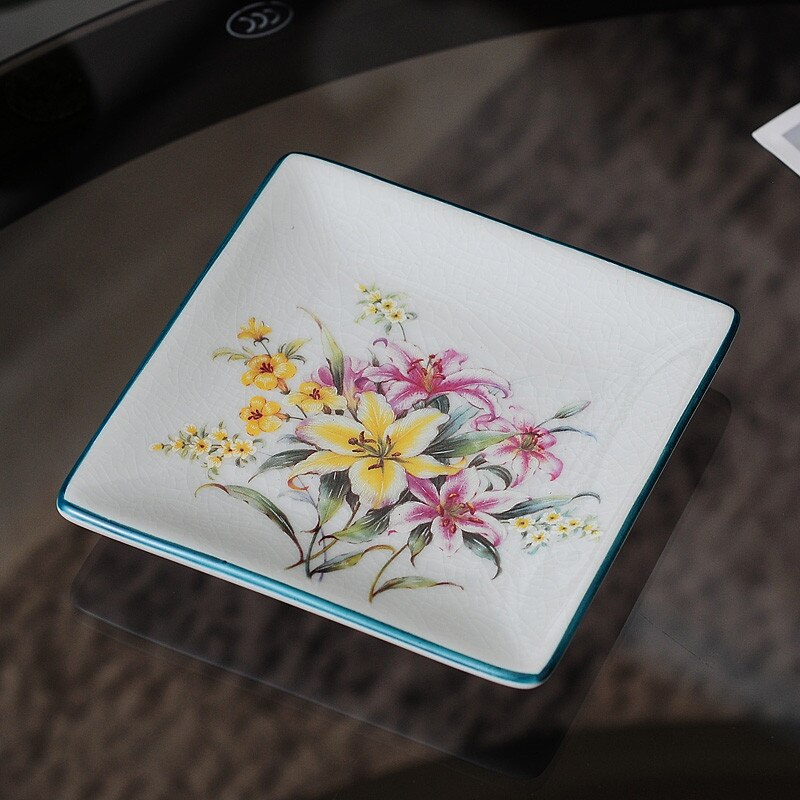 Keramiek &amp; Porselein Zeepbakjes/Lade Douche Case Hotel Huishoudelijke Container Opbergdoos Vierkante Vorm Bad Accessoires Clean Tool