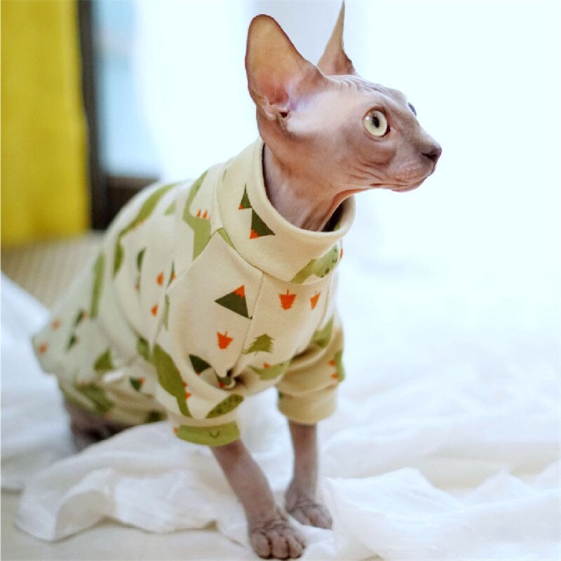 Sphynx-ropa de gato sin pelo para primavera y verano, trajes bonitos para gato Calvo, ropa para gato